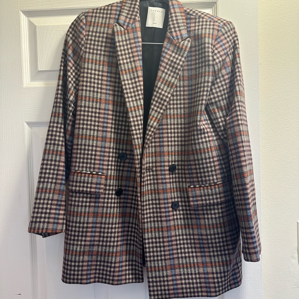 Sandro Checkered Blazer
